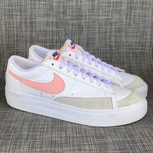 Nike Blazer Low Platform Women's Sneakers White and Pink